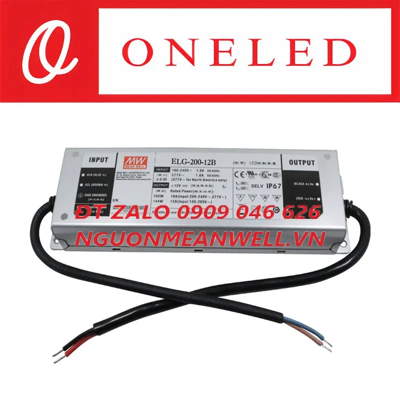 Sản phẩm Bo Nguon Meanwell ELG 200 12B — Thiết Bị Điện Công Nghiệp MEANWELL ONELED - Công Ty TNHH ONELED — MST 0316743315