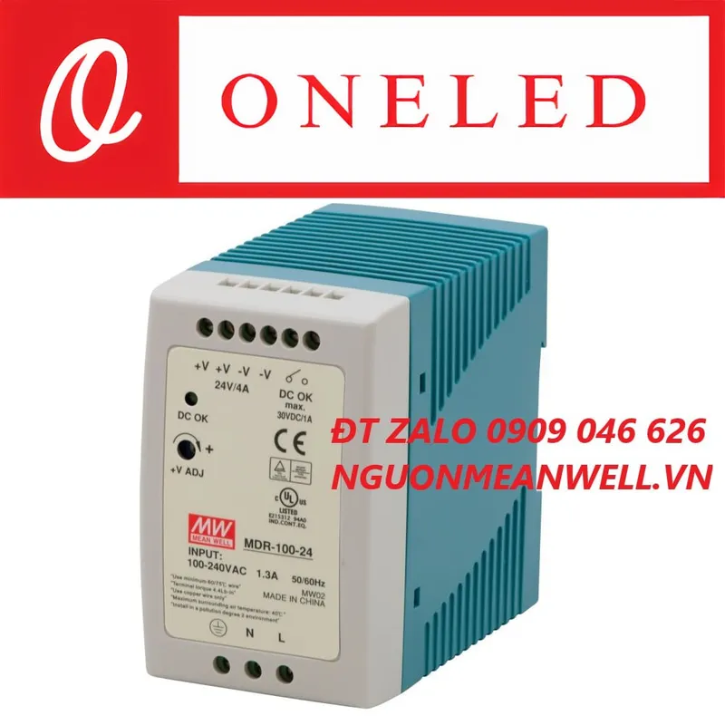 Sản phẩm Bo Nguon Meanwell MDR 100 24 — Thiết Bị Điện Công Nghiệp MEANWELL ONELED - Công Ty TNHH ONELED — MST 0316743315
