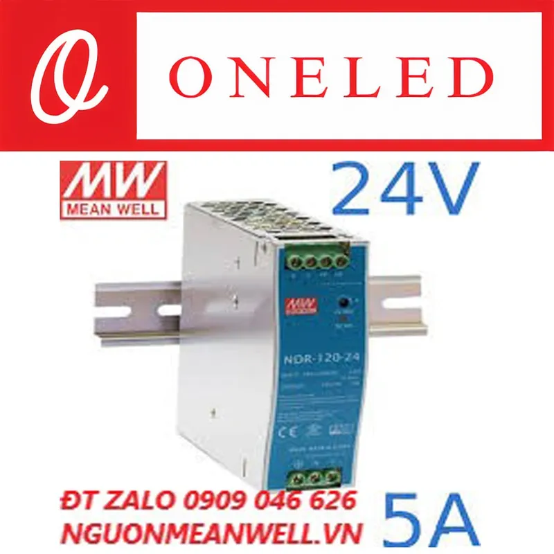 Sản phẩm Bo Nguon Meanwell NDR 120 24 — Thiết Bị Điện Công Nghiệp MEANWELL ONELED - Công Ty TNHH ONELED — MST 0316743315