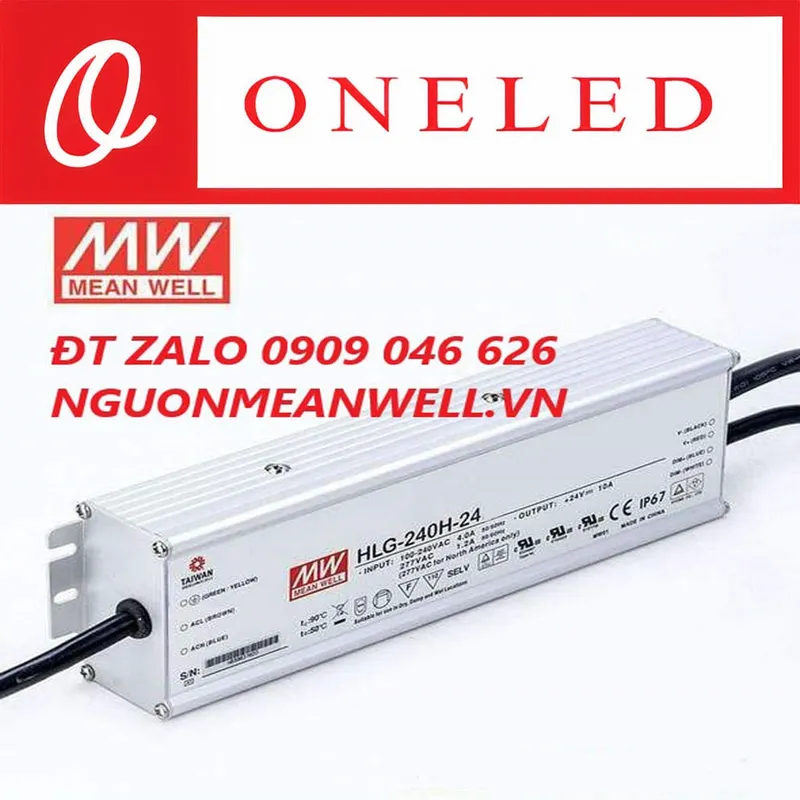 Sản phẩm Bo Nguon Meanwell HLG 240H 24 — Thiết Bị Điện Công Nghiệp MEANWELL ONELED - Công Ty TNHH ONELED — MST 0316743315