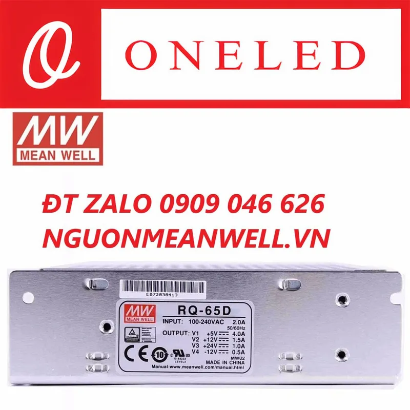 Sản phẩm Bo Nguon Meanwell RQ 65D — Thiết Bị Điện Công Nghiệp MEANWELL ONELED - Công Ty TNHH ONELED — MST 0316743315