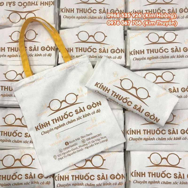 Sản phẩm tui vai canvas mat kinh — Túi Vải Hoàng Phát - Công Ty TNHH Sản Xuất Và In ấn Hoàng Phát — MST 0316769828