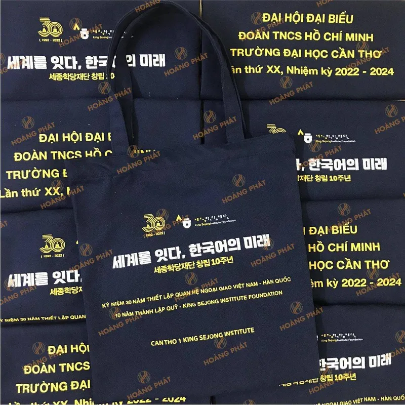 Sản phẩm tui vai canvas dai hoc can tho — Túi Vải Hoàng Phát - Công Ty TNHH Sản Xuất Và In ấn Hoàng Phát — MST 0316769828
