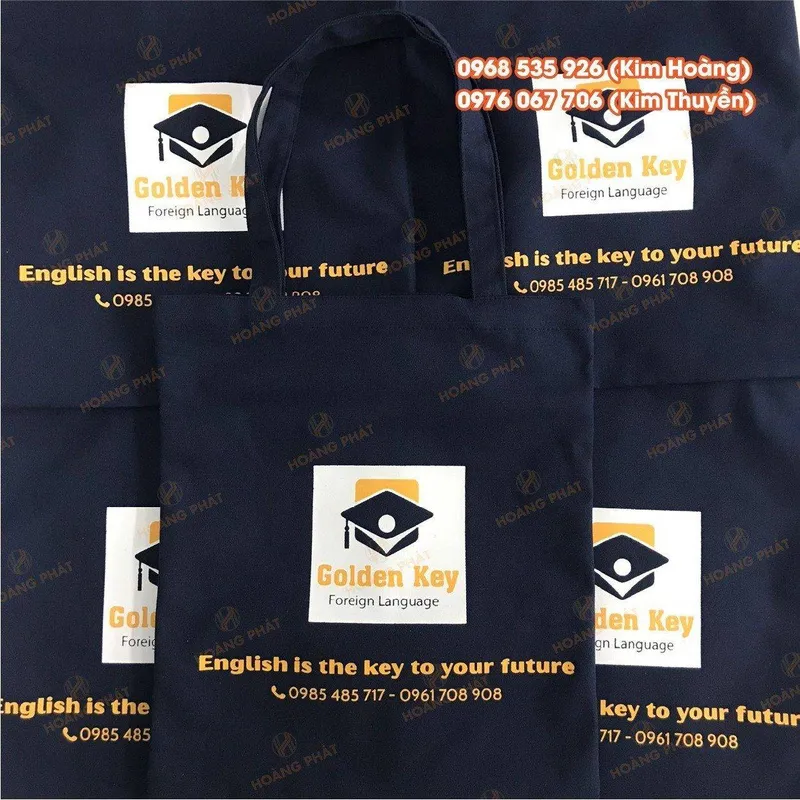 Sản phẩm tui canvas goldenkey — Túi Vải Hoàng Phát - Công Ty TNHH Sản Xuất Và In ấn Hoàng Phát — MST 0316769828