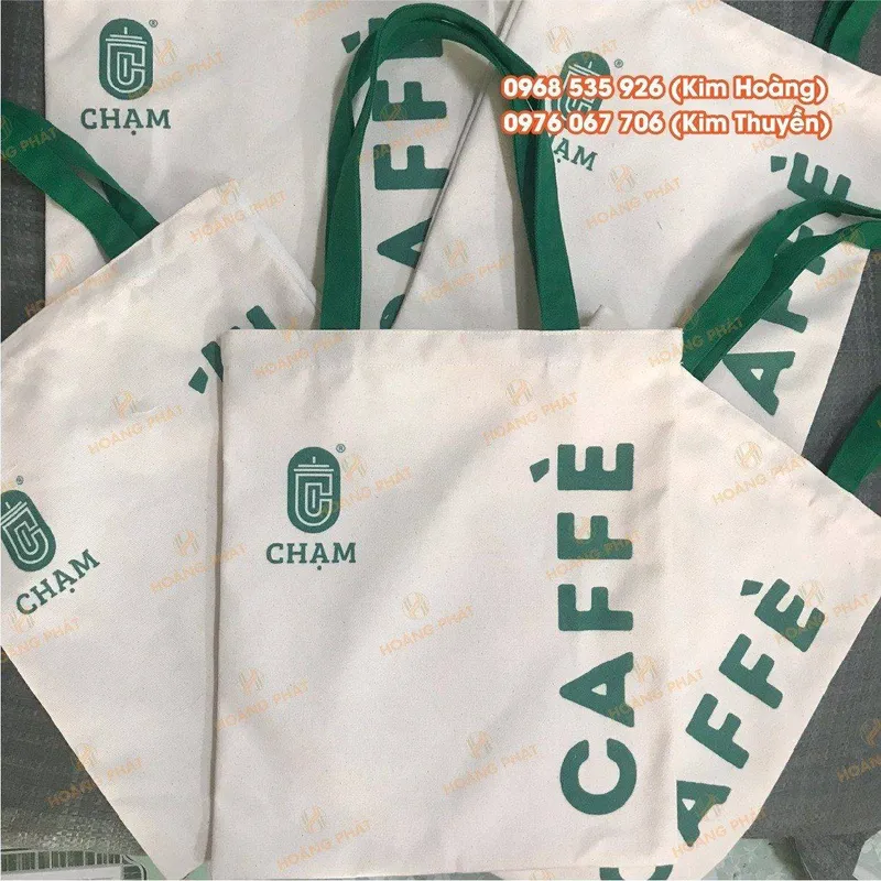 Sản phẩm tui canvas cafe cham — Túi Vải Hoàng Phát - Công Ty TNHH Sản Xuất Và In ấn Hoàng Phát — MST 0316769828