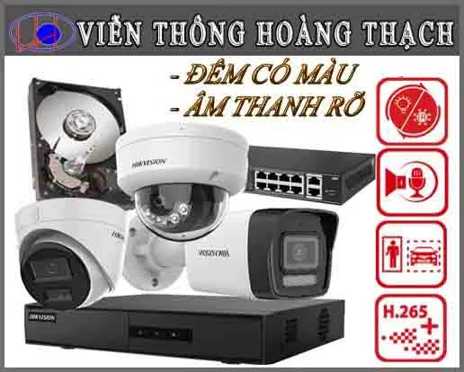 Sản phẩm BO camera IP Hikvision co mau ban dem am thanh dung switch poe — Công Ty TNHH Viễn Thông Hoàng Thạch — MST 0316813026