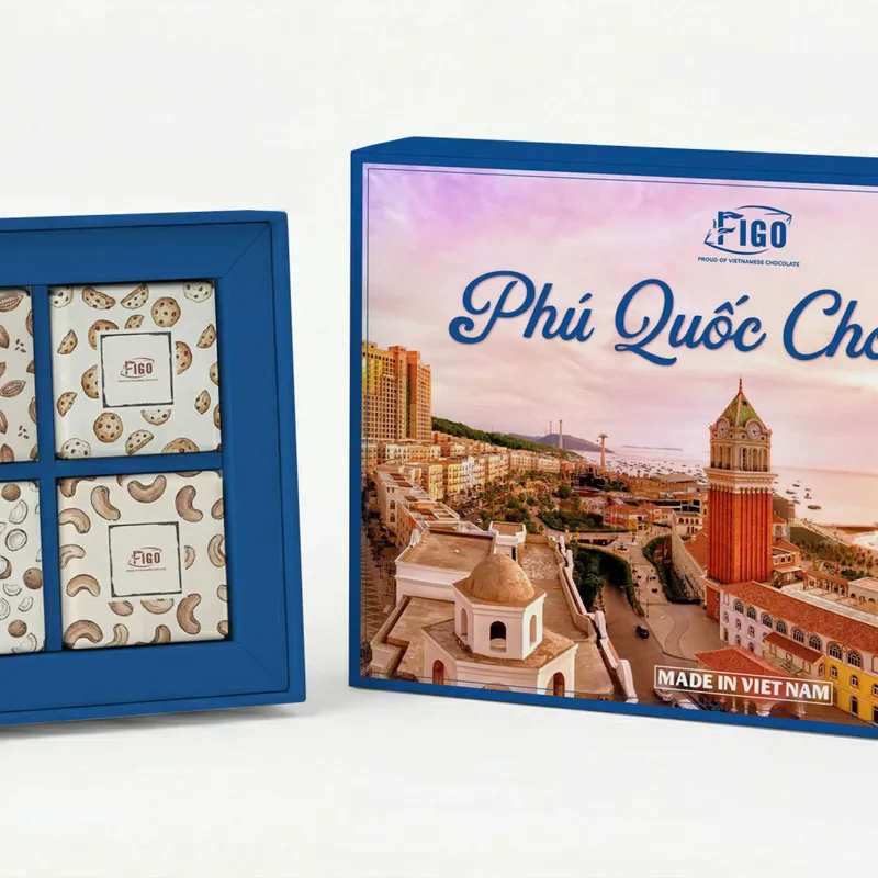Sản phẩm chocolate phu quoc hop 50gram qua tang figo 0 190 — Công Ty TNHH Sản Xuất Thương Mại Dịch Vụ Figo Group — MST 0316826201