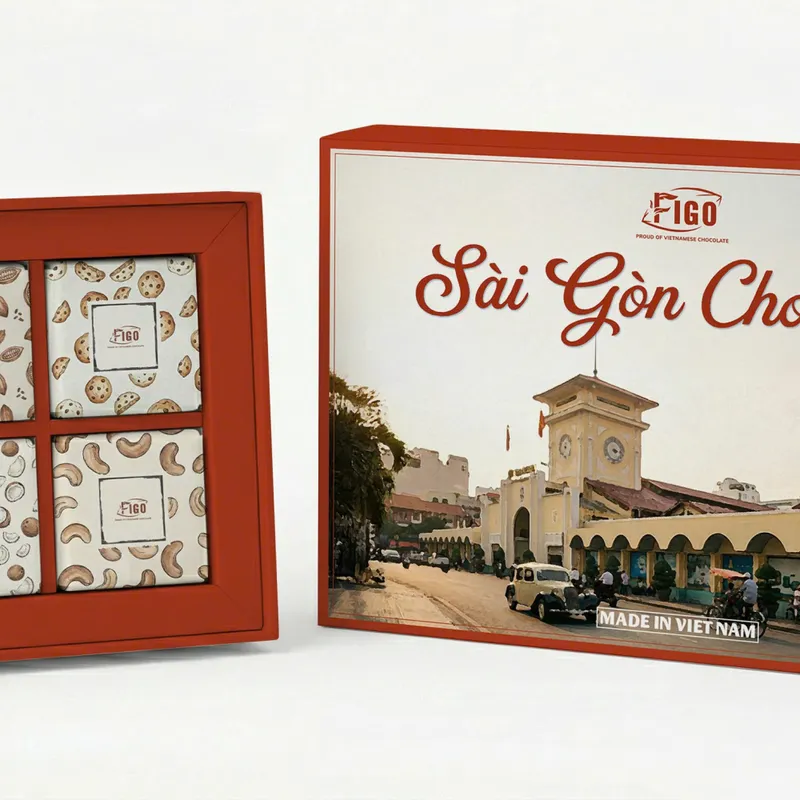 Sản phẩm chocolate phu quoc hop 50gram qua tang figo 648 0 422 — Công Ty TNHH Sản Xuất Thương Mại Dịch Vụ Figo Group — MST 0316826201