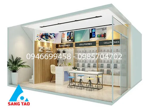 Sản phẩm thiet ke thi cong shop dien thoai cia re — Công Ty CP Xây Dựng Quảng Cáo Nội Thất Sáng Tạo — MST 0316835580