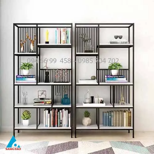 Sản phẩm quay tu ke trung bay sach mau den chat luong_1 — Công Ty CP Xây Dựng Quảng Cáo Nội Thất Sáng Tạo — MST 0316835580