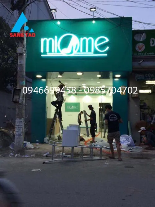Sản phẩm thiet ke thi cong cua hang giay miome — Công Ty CP Xây Dựng Quảng Cáo Nội Thất Sáng Tạo — MST 0316835580
