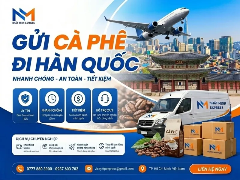 Sản phẩm gui ca phe di han quoc nhatminh express 2026 — Công Ty TNHH Chuyển Phát Nhanh Quốc Tế Nhật Minh Express — MST 0316916705