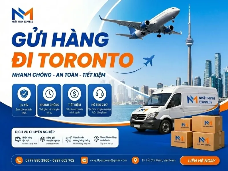 Sản phẩm gui hang di toronto nhatminhexpress 2026 — Công Ty TNHH Chuyển Phát Nhanh Quốc Tế Nhật Minh Express — MST 0316916705