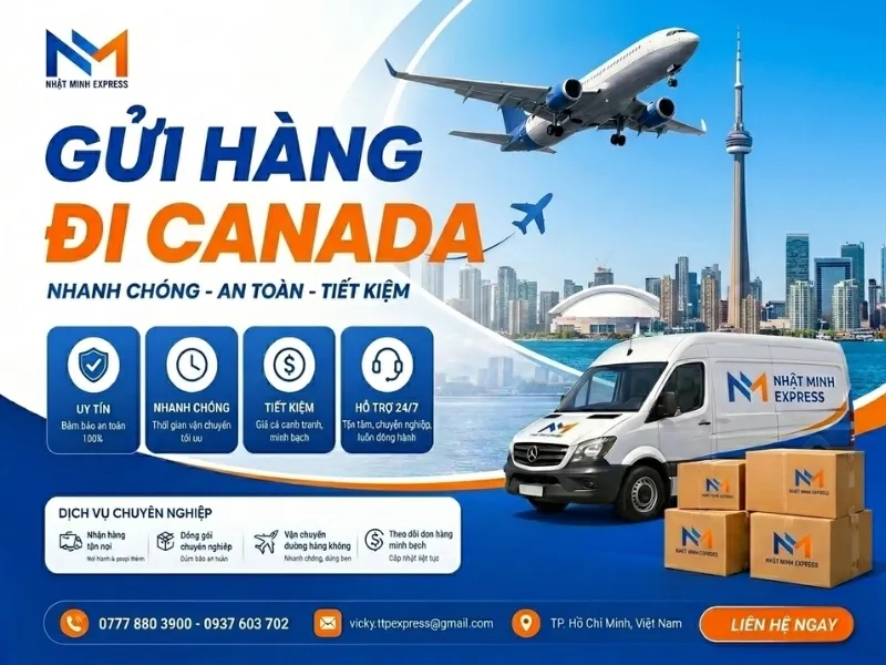 Sản phẩm guihangdicanada nhatminhexpress — Công Ty TNHH Chuyển Phát Nhanh Quốc Tế Nhật Minh Express — MST 0316916705