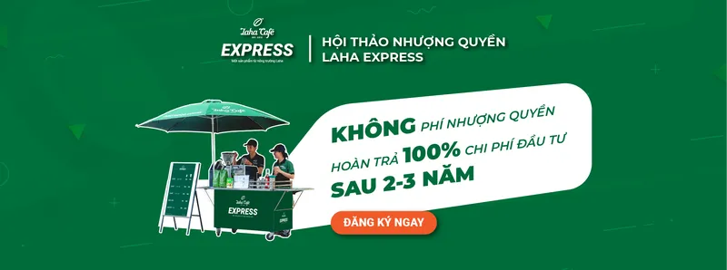 Sản phẩm Cafe Express Ads 220822_1400x522 — Công Ty Cổ Phần Laha Cafe Việt Nam — MST 0316930509