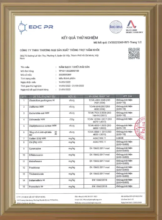 Sản phẩm Nam Bach Tuyet — Nhà Cung Cấp Nấm Việt - Công Ty TNHH Thương Mại Sản Xuất Trồng Trọt Nấm Khỏe — MST 0316951033