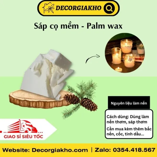 Sản phẩm Sap co mem Palm wax 600x600 — Công Ty TNHH Nội Thất Ahozo Việt Nam — MST 0316984871