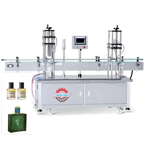 Sản phẩm may dong nap chai nuoc hoa tu dong — Công ty TNHH Máy Móc Thiết Bị Và Chuyển Giao Công Nghệ Thuận Phát — MST 0316995288