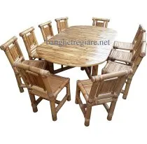 Sản phẩm ban ghe tre 10 ghe 4637 — Công Ty TNHH Xây Dựng Kiến Trúc Xanh Lê Gia — MST 0316997165