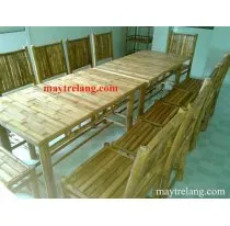 Sản phẩm ban ghe tre ep son bong 63770 — Công Ty TNHH Xây Dựng Kiến Trúc Xanh Lê Gia — MST 0316997165