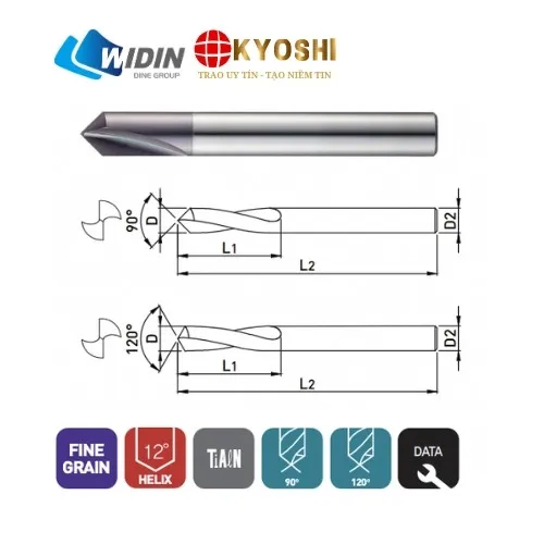 Sản phẩm mui khoan tam hop kim 90 do LDS080 — Công Ty Cổ Phần Kỹ Thuật Kyoshi — MST 0317047367