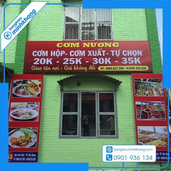 Sản phẩm bang hieu quan com 9 — Công Ty TNHH Thiết Kế In ấn Minh Khang — MST 0317056890