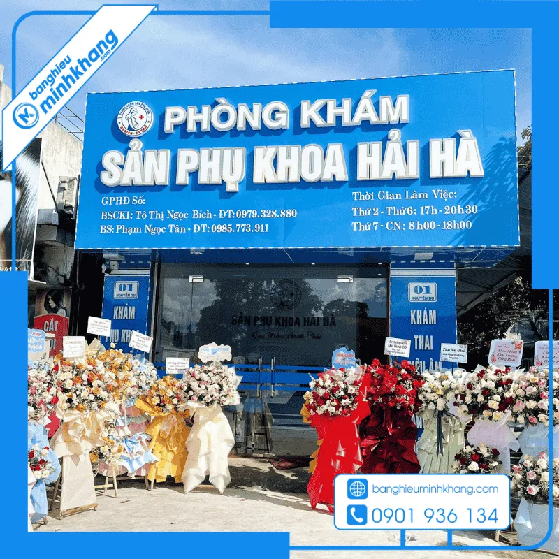 Sản phẩm bang hieu phong kham san phu khoa 5 — Công Ty TNHH Thiết Kế In ấn Minh Khang — MST 0317056890