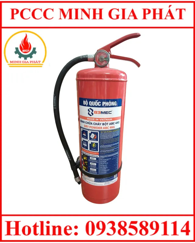 Sản phẩm Binh chua chay 4kg 83Mec — Công Ty TNHH XNK TM Minh Gia Phát — MST 0317217347