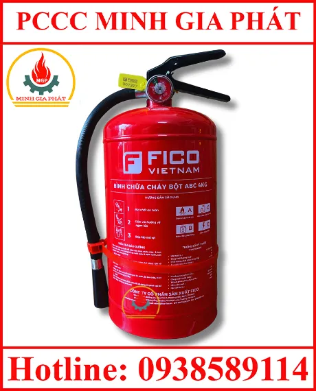Sản phẩm binh bot chua chay 4kg Fico 2 — Công Ty TNHH XNK TM Minh Gia Phát — MST 0317217347