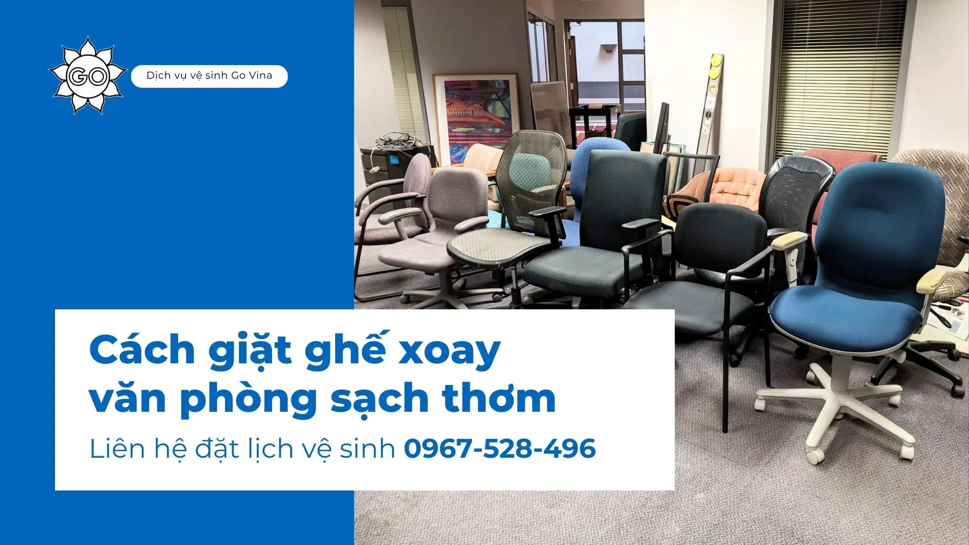 Sản phẩm Cach giat ghe xoay van phong sach thom — Công Ty TNHH Dịch Vụ Vệ Sinh Go Vina — MST 0317275317