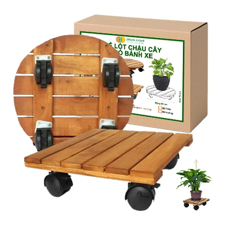 Sản phẩm de lot chau cay co banh xe greenhome 80kg 111 min — Công Ty TNHH Dịch Vụ Đầu Tư Hoàng Hưng — MST 0317353244