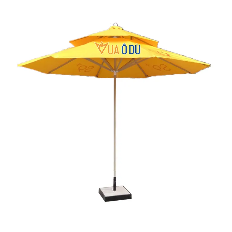 Sản phẩm Du dung tam tron 3m hai tang mau vang 01 — Vua Ô Dù - Công Ty TNHH TMDV Đầu Tư Hoàng Phúc — MST 0317381611