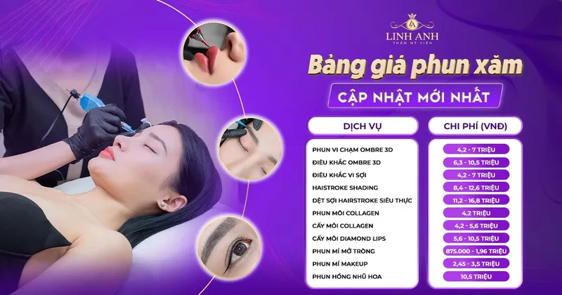 Sản phẩm bang gia phun xam — Công Ty TNHH Thẩm Mỹ Linh Anh Saigon — MST 0317532839