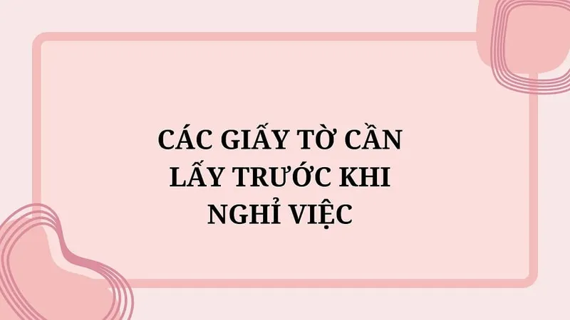 Sản phẩm CAC GIAY TO CAN LAY TRUOC KHI NGHI VIEC — Công Ty TNHH Dịch Vụ Tư Vấn Mai Thanh — MST 0317544217