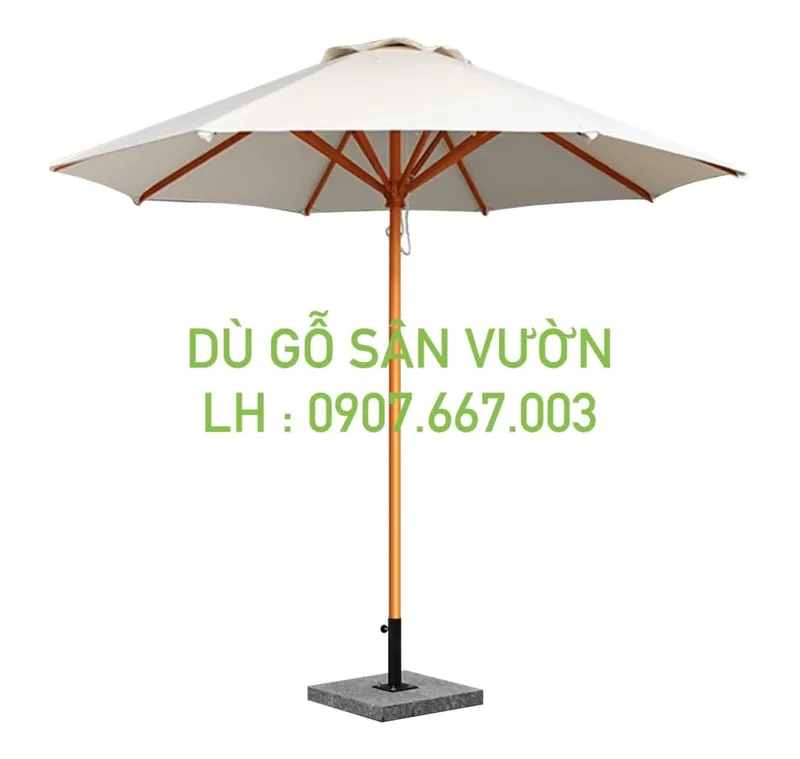 Sản phẩm du go ngoai troi kich thuoc 3m mau kem 1 tang 1024x971 — Công Ty Cổ Phần Dù Che Minh Long — MST 0317615482