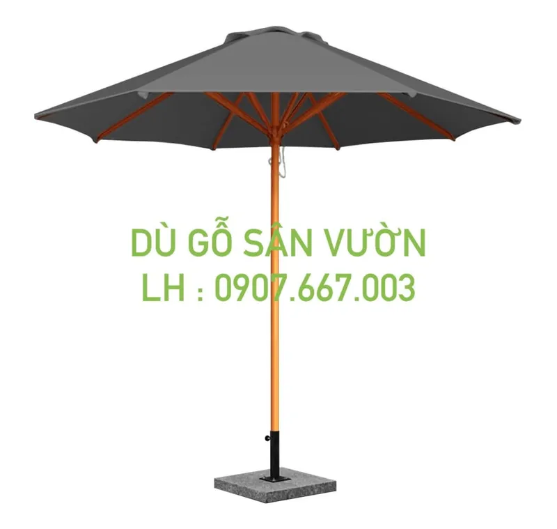 Sản phẩm du go ngoai troi kich thuoc 3m mau xam 1 tang 1024x971 — Công Ty Cổ Phần Dù Che Minh Long — MST 0317615482