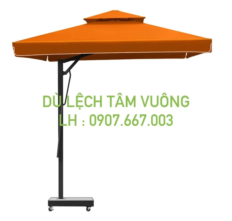 Sản phẩm du lech tam vuong kich thuoc 3mx3m mau cam 1024x971 — Công Ty Cổ Phần Dù Che Minh Long — MST 0317615482