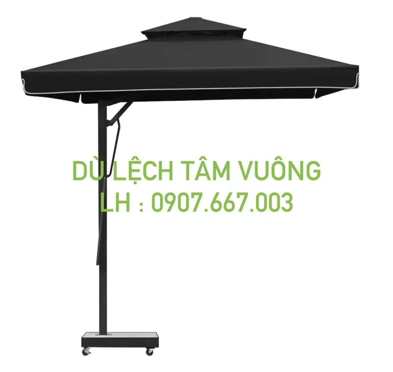 Sản phẩm du lech tam vuong kich thuoc 3mx3m mau den 1024x971 — Công Ty Cổ Phần Dù Che Minh Long — MST 0317615482