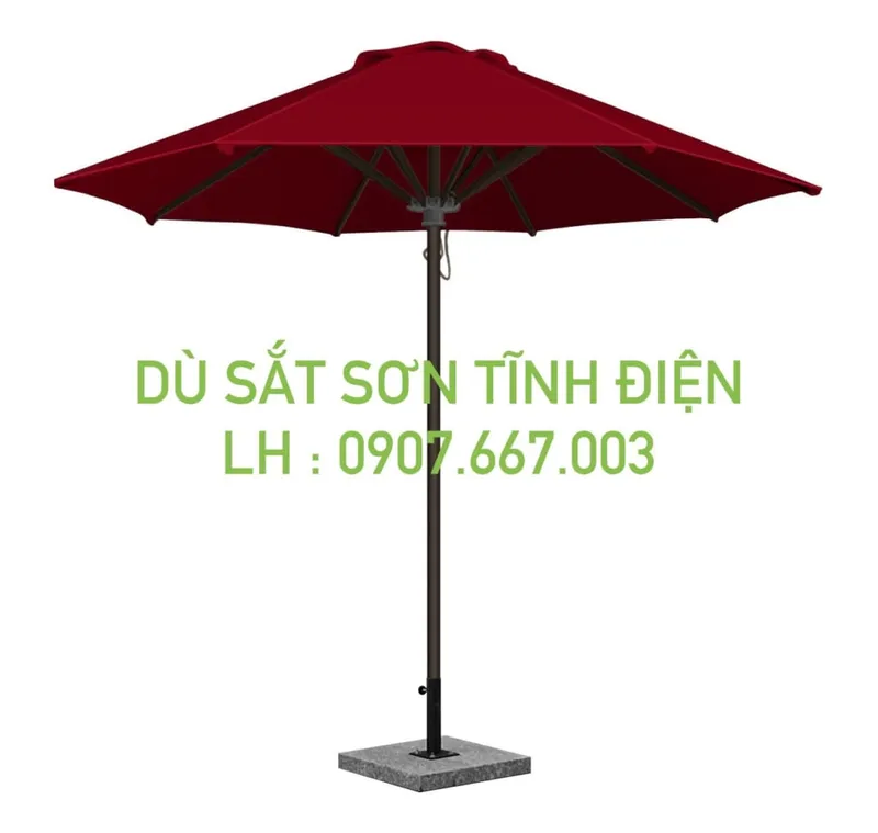 Sản phẩm du sat son tinh dien kich thuoc 3m mau do do 1 tang 1024x971 — Công Ty Cổ Phần Dù Che Minh Long — MST 0317615482