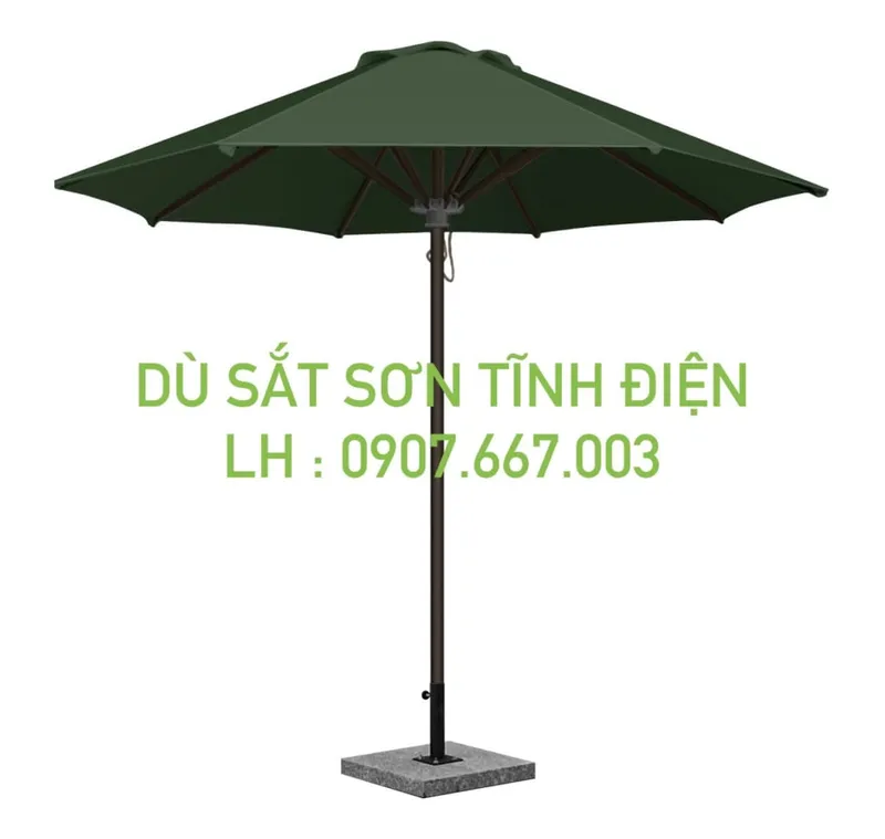 Sản phẩm du sat son tinh dien kich thuoc 3m mau xanh reu 1 tang 1024x971 — Công Ty Cổ Phần Dù Che Minh Long — MST 0317615482