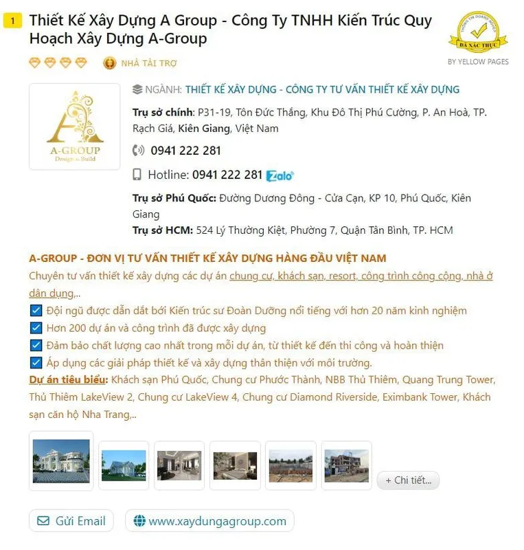 Sản phẩm Thiet ke xay dung A Group 1 — Thiết Kế Xây Dựng A Group - Công Ty TNHH Kiến Trúc Quy Hoạch Xây Dựng A-Group — MST 0317690634