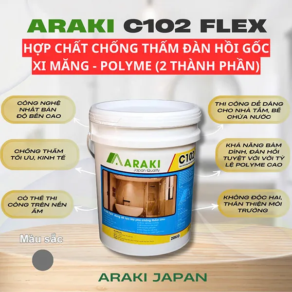 Sản phẩm SP chong tham G102 Flex — Chống Thấm Tân Việt Anh - Công Ty TNHH Thương Mại Xuất Nhập Khẩu Tân Việt Anh — MST 0317747023