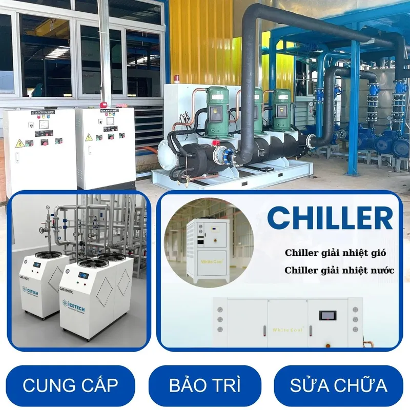 Sản phẩm may lam lanh nuoc chiller 2 — Công Ty TNHH Kỹ Thuật Lạnh Và Thiết Bị Công Nghệ Icetech — MST 0317763635