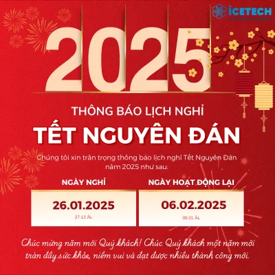 Sản phẩm Thong bao nghi tet nguyen dan 2025 400x400 — Công Ty TNHH Kỹ Thuật Lạnh Và Thiết Bị Công Nghệ Icetech — MST 0317763635