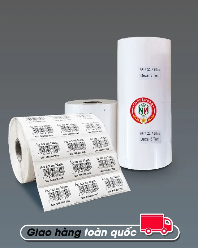 Sản phẩm decal in tem nhan ma vach AEL06 — Thiết Bị Mã Vạch Nam Nguyễn - Công Ty TNHH TMDV Nam Nguyễn — MST 0317792499