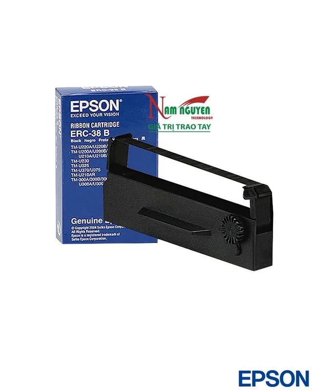 Sản phẩm epson ribbon erc 38b — Thiết Bị Mã Vạch Nam Nguyễn - Công Ty TNHH TMDV Nam Nguyễn — MST 0317792499