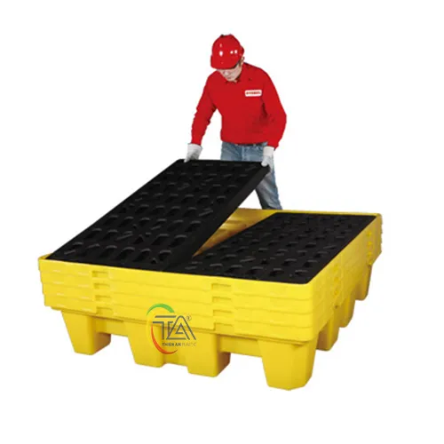 Sản phẩm pallet nhua chua phuy chong tran dau  4 drum  dung tich 68 gallon_s2808 — Nhựa Công Nghiệp Thiên Ân Plastic - Công Ty TNHH Sản Xuất Công Nghiệp Thiên Ân
Plastic — MST 0317904614