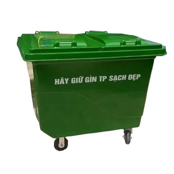 Sản phẩm thung rac nhua composite 660 lit 4 banh xe_s2776 — Nhựa Công Nghiệp Thiên Ân Plastic - Công Ty TNHH Sản Xuất Công Nghiệp Thiên Ân
Plastic — MST 0317904614
