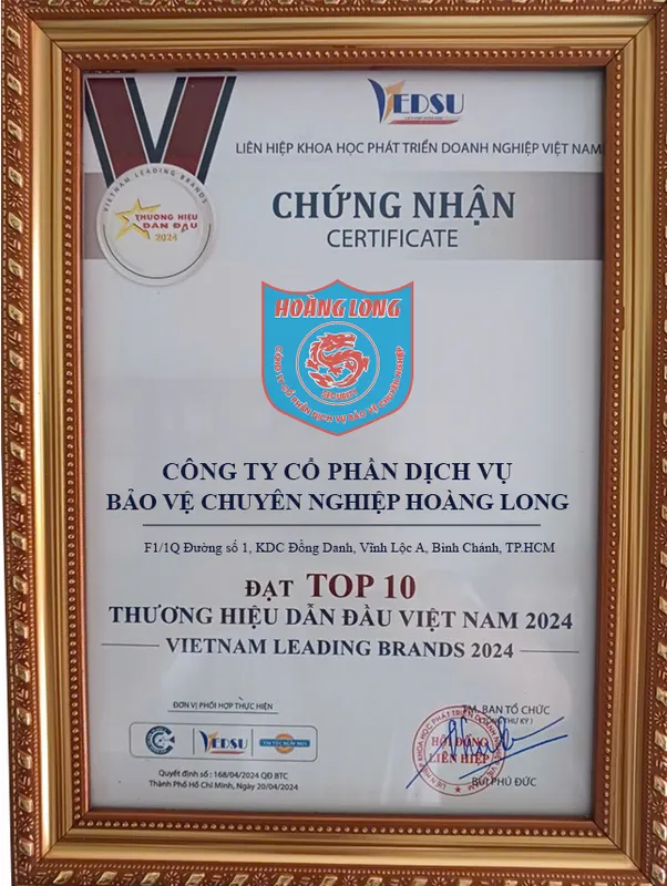 Sản phẩm thuong hieu dan dau 2024 — Công Ty Cổ Phần Dịch Vụ Bảo Vệ Chuyên Nghiệp Hoàng Long — MST 0317971635