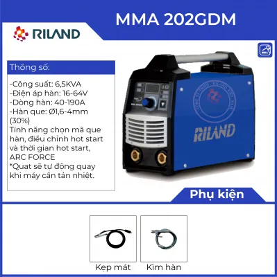 Sản phẩm may han riland mma 202gdm — Thiết Bị Hàn Cắt Gia Nguyễn SG - Công Ty TNHH Gia Nguyễn SG — MST 0317999831